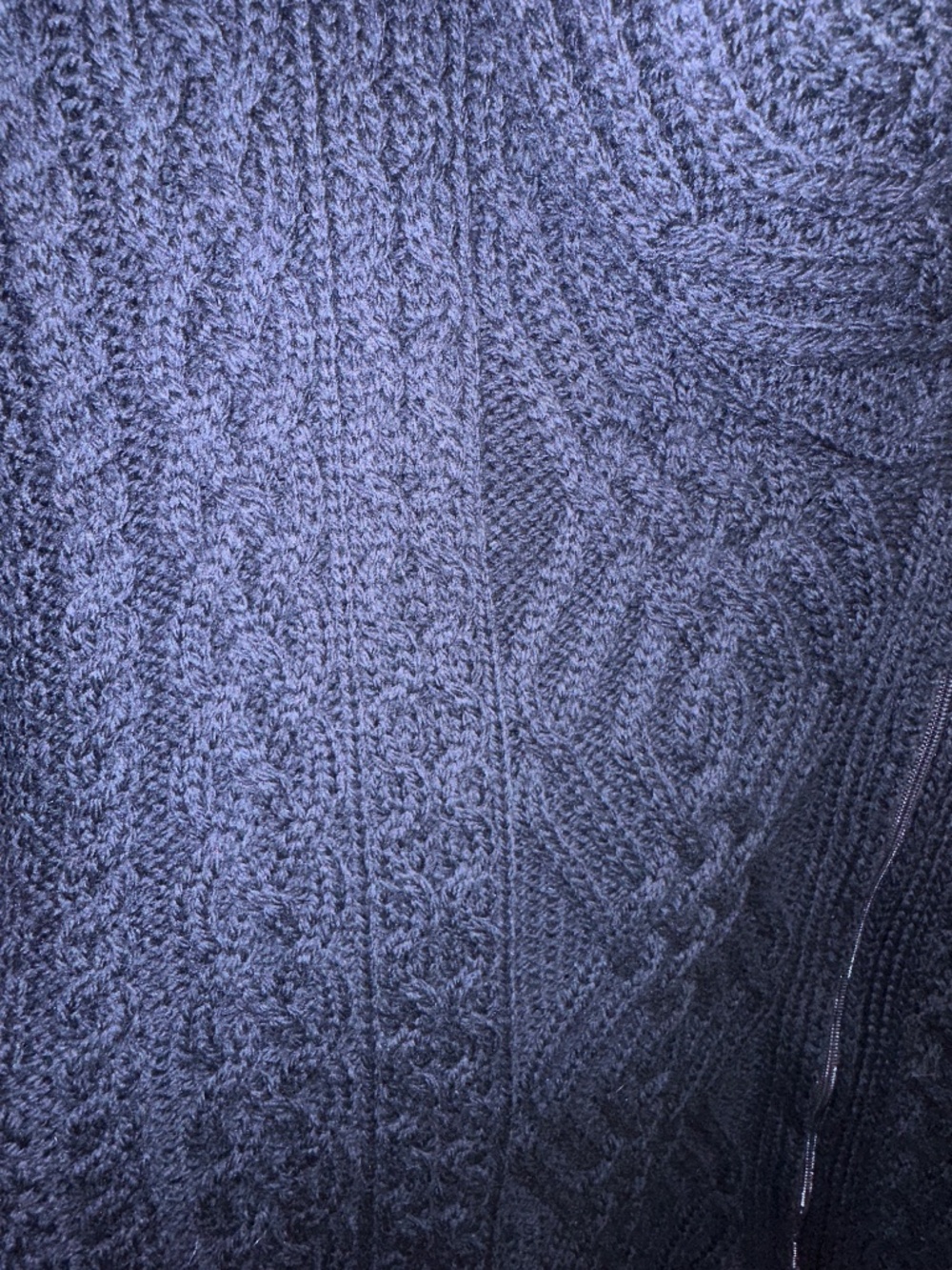 Aran Crafts Ireland Shannon Zip Cardigan XL 100% Merino Wool - Navy - Picture 4 of 9
